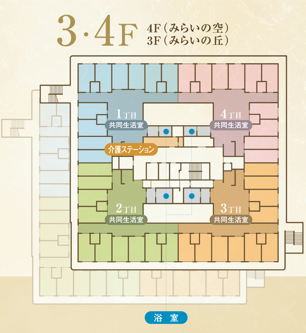 3・4Fフロアマップ